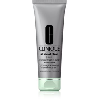 Clinique All About Clean™ 2-in-1 Charcoal Mask + Scrub masca de fata pentru curatare - imagine 2